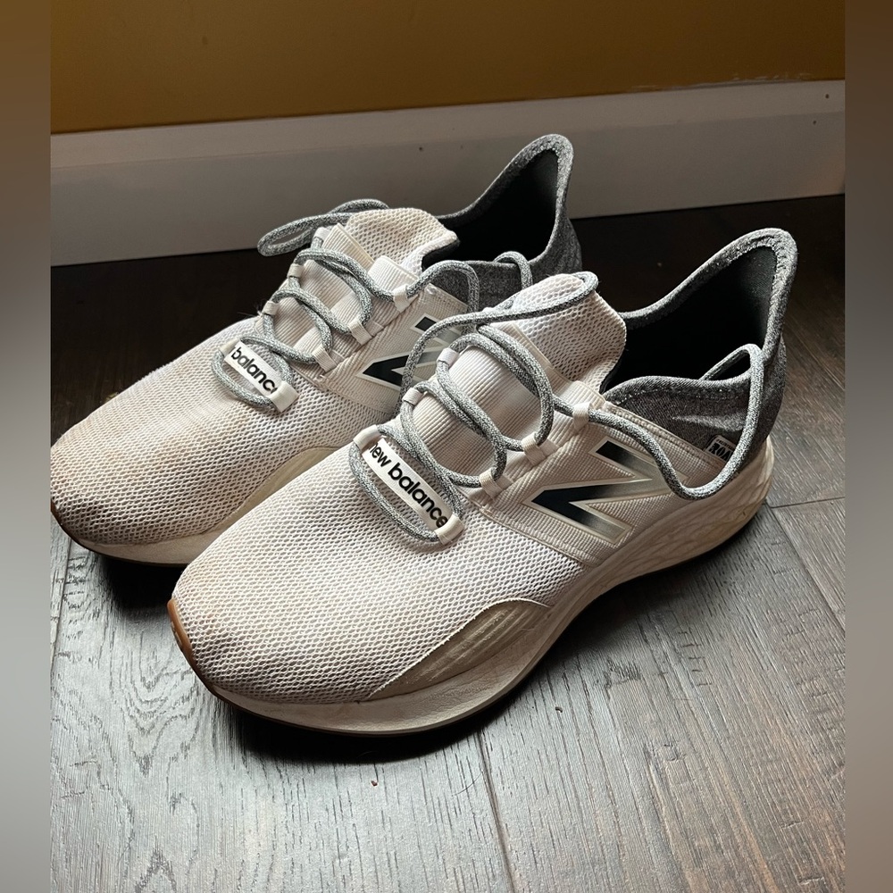 New Balance White, Gray and Black Sneakers